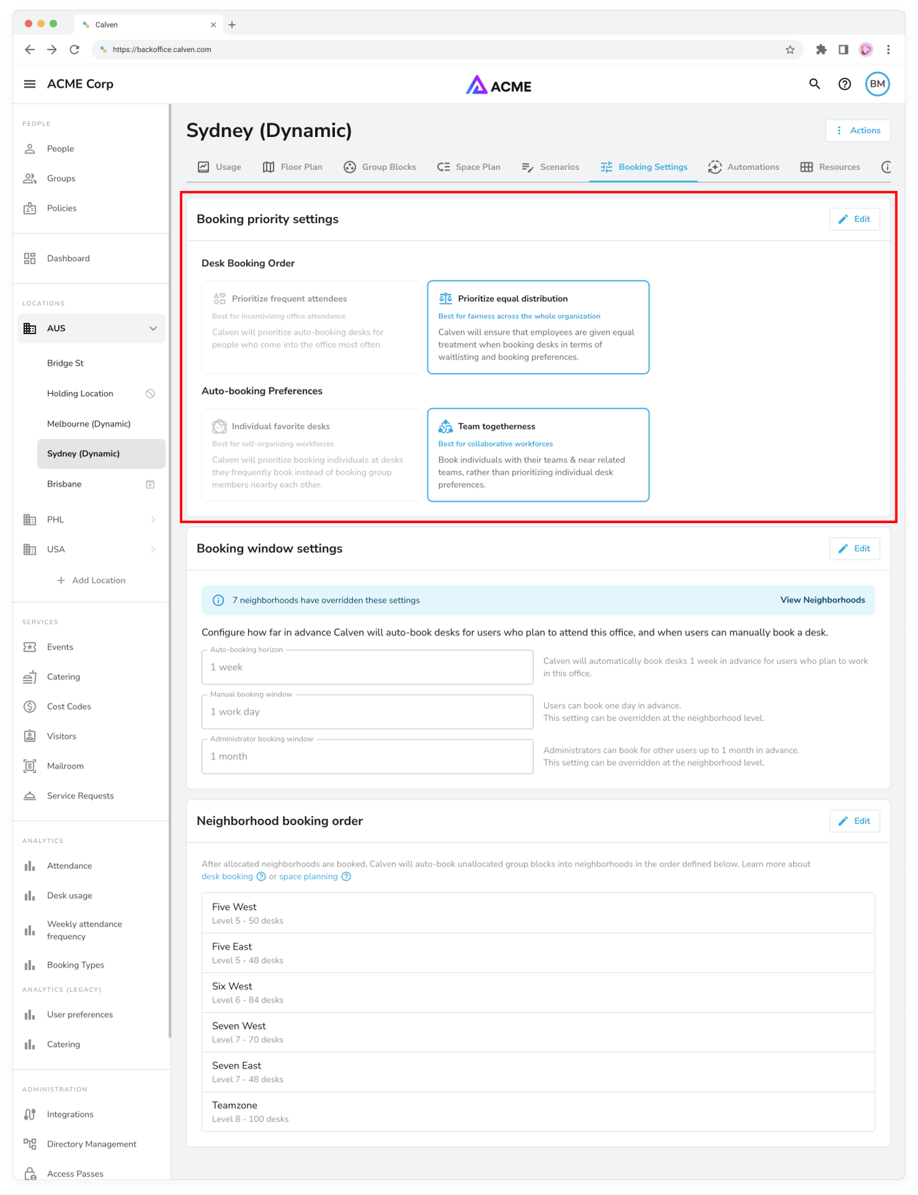 Legacy Desk Booking Algorithm