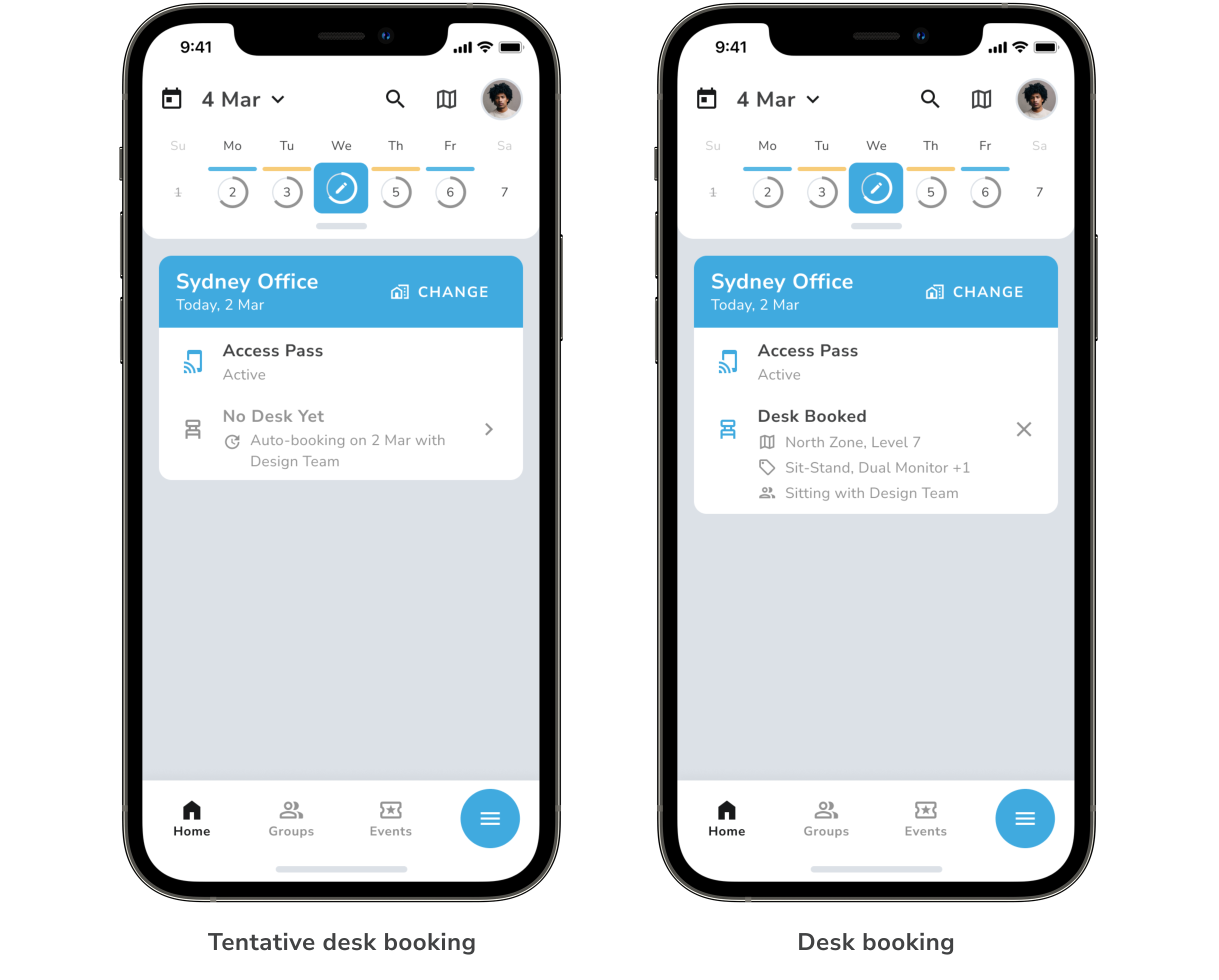 How desk booking works in Calven